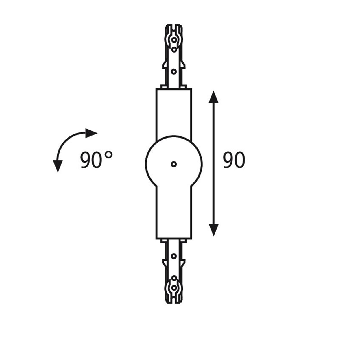 Коннектор поворотный Paulmann URail 96964