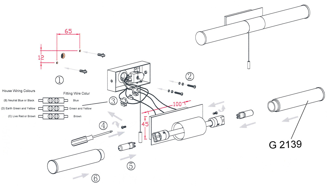 Подсветка для зеркал Odeon Light Vell 2139/2W