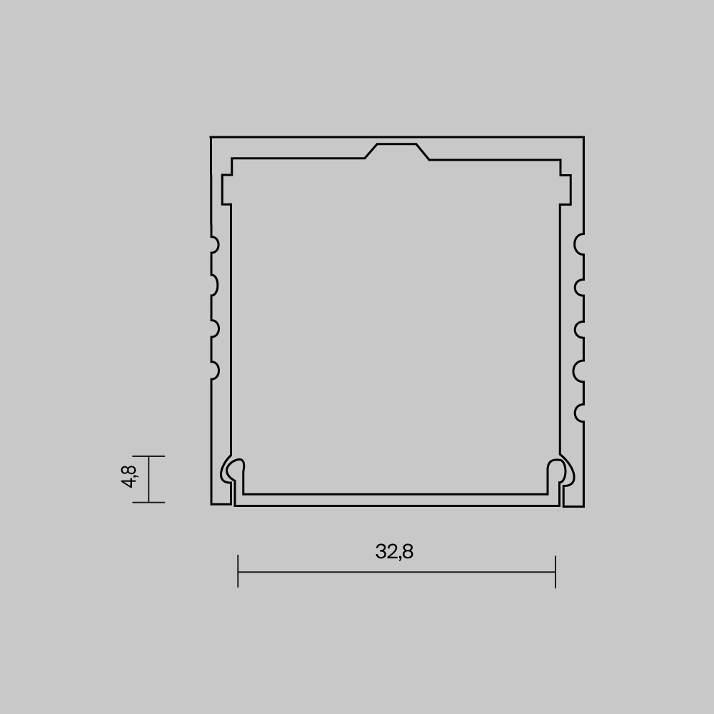 Рассеиватель для профиля 35×35 Maytoni Led Strip ALM-3535A-O-DF-10M 642031