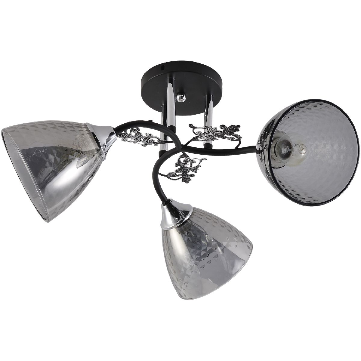 Потолочная люстра Reluce 01525-0.3-03 BK+CR