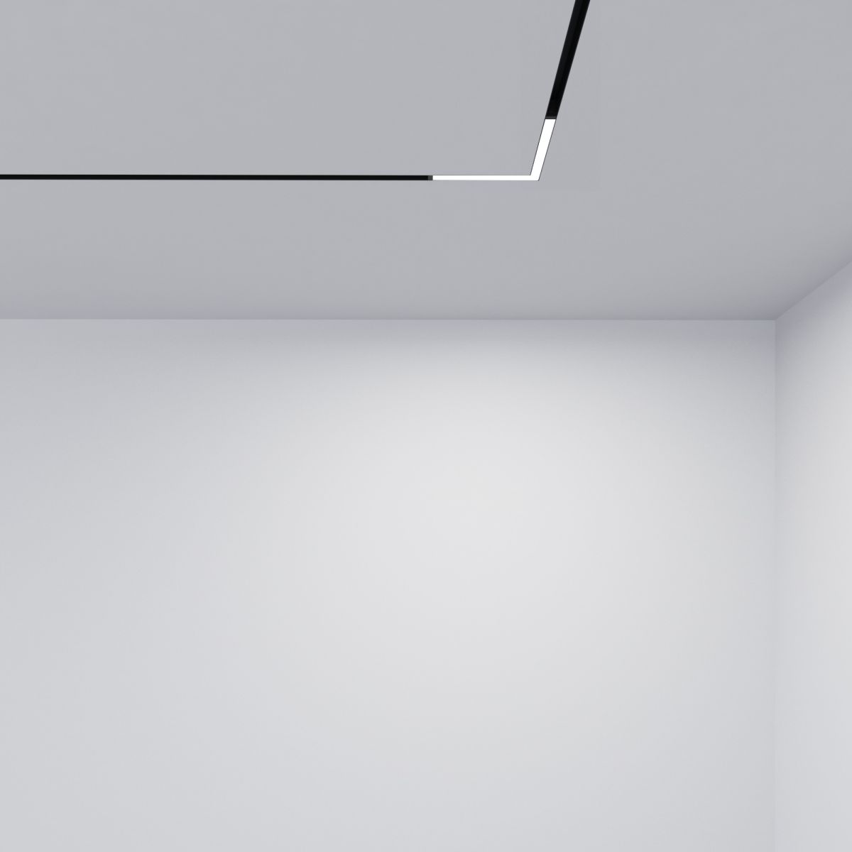 Трековый светильник Luminotti Slimline Flat Corner L.218.18.CCT.BK