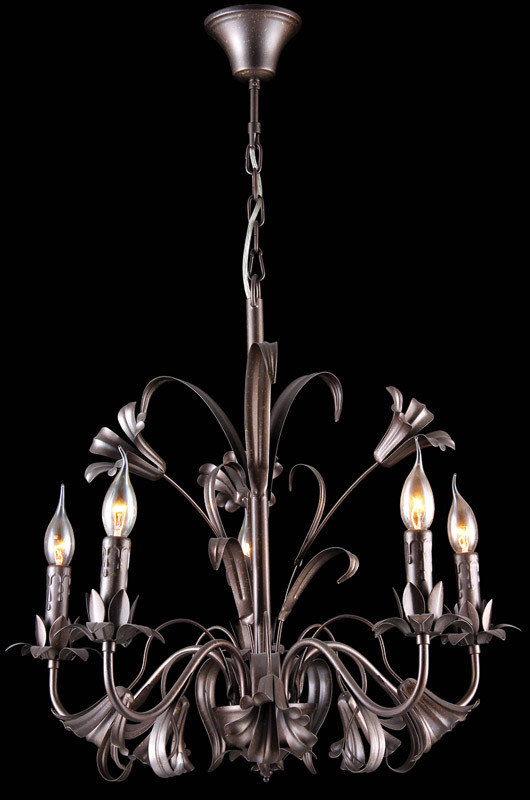 Подвесная люстра Natali Kovaltseva GRACE 79004-5C BROWN, GOLD