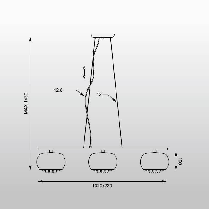 Подвесной светильник Zumaline CRYSTAL P0076-03S-F4FZ