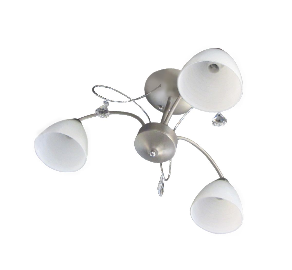 Люстра на штанге Elvan LU-38381/3-E14-Si+Wh