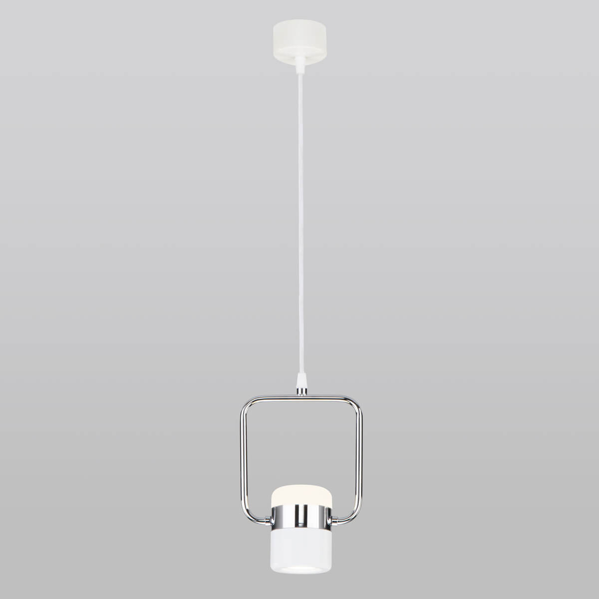 Подвесной светодиодный светильник Eurosvet Oskar 50165/1 LED хром/белый