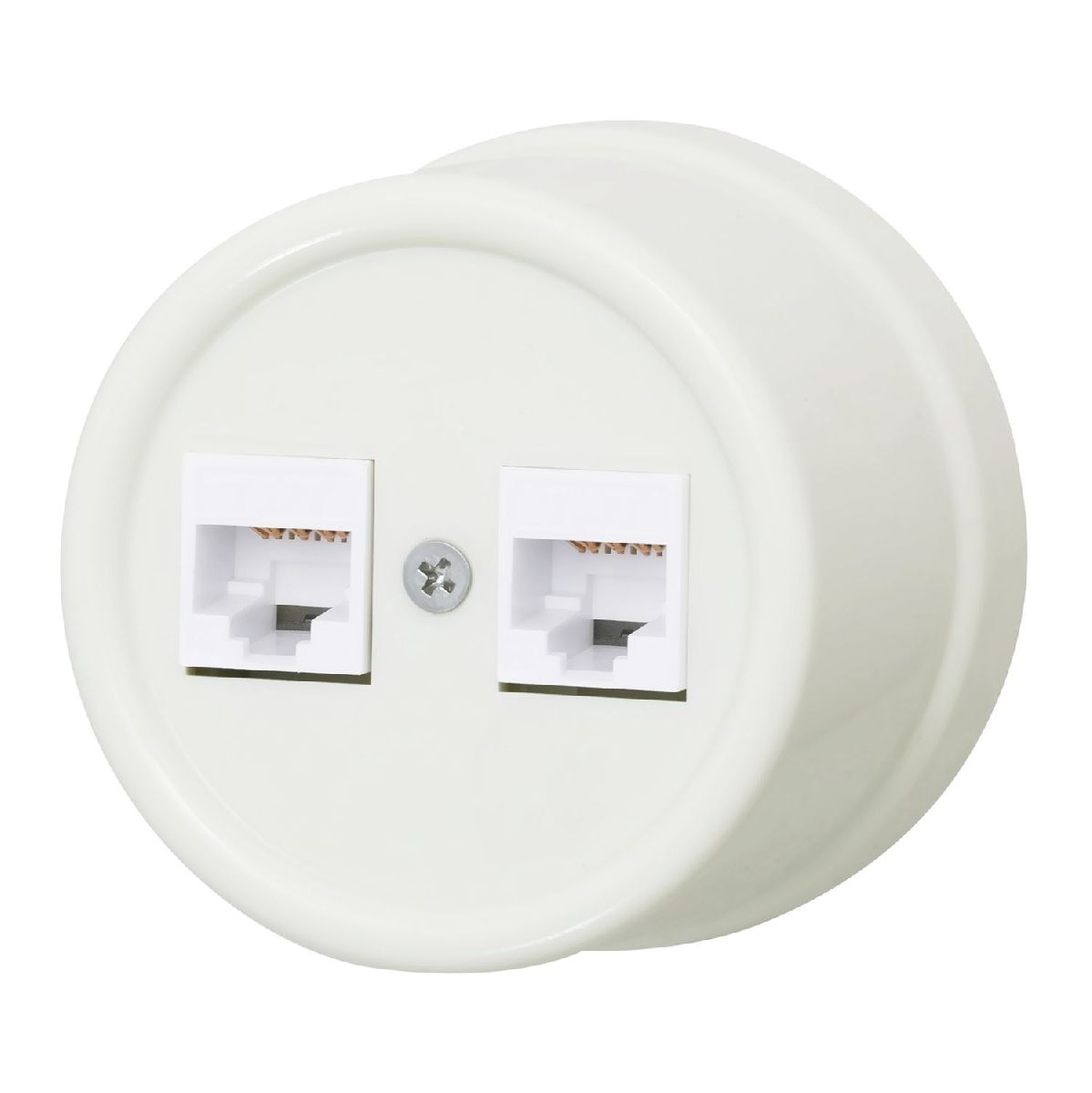 Розетка RJ45 информационная двойная Bironi Лизетта B1-302-211