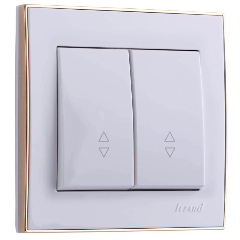 Выключатель проходной двойной Lezard Rain 703-0226-106