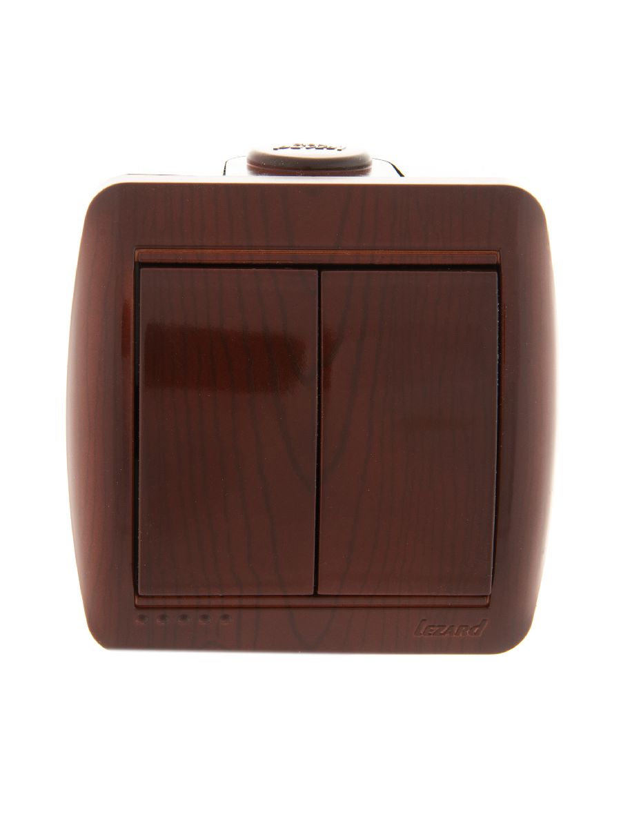 Выключатель двойной Lezard Nata 710-0600-101