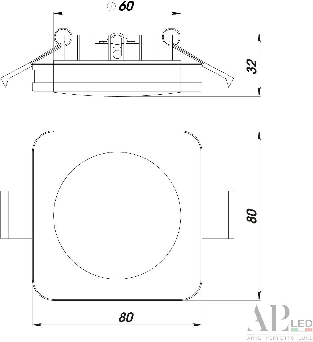 Встраиваемый светильник Arte Perfetto Luce Ingrid 3322.LD109S/7W/4K