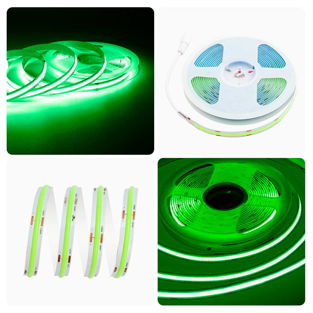 Светодиодная лента Apeyron 5м, 24В, 14Вт/м, COB, 512д/м, IP20 Зеленый 218ОО