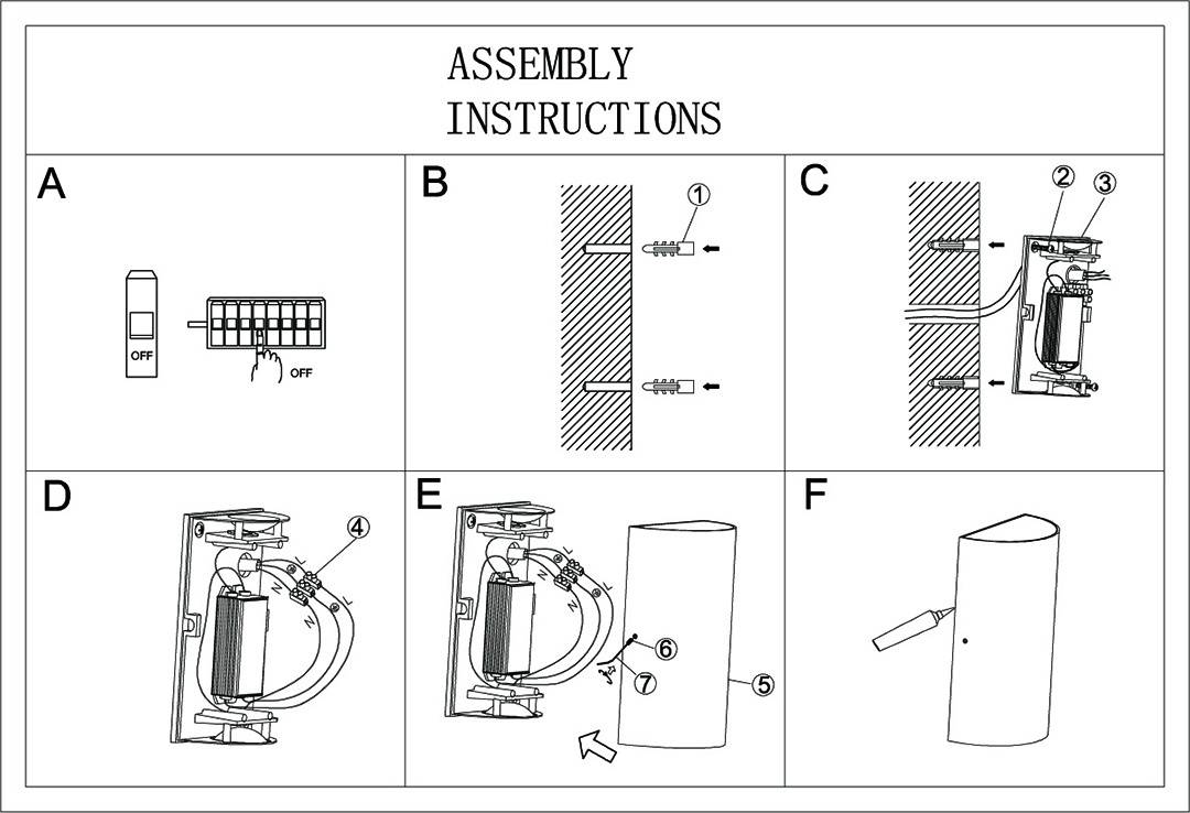 Уличный настенный светильник DesignLed GW-6805-6-WH-WW 002393
