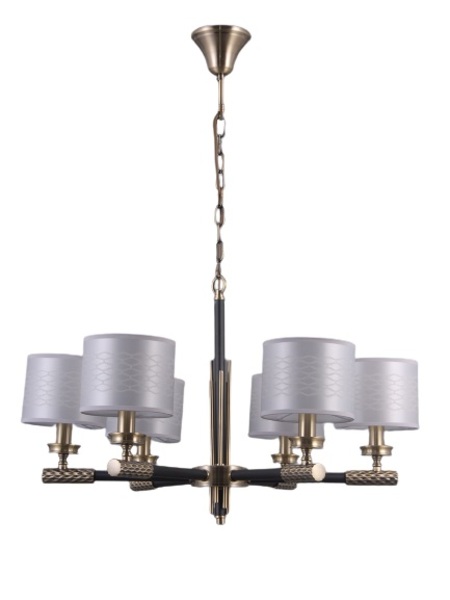 Подвесная люстра Elvan LU-39320/6-E14-BrBlWh