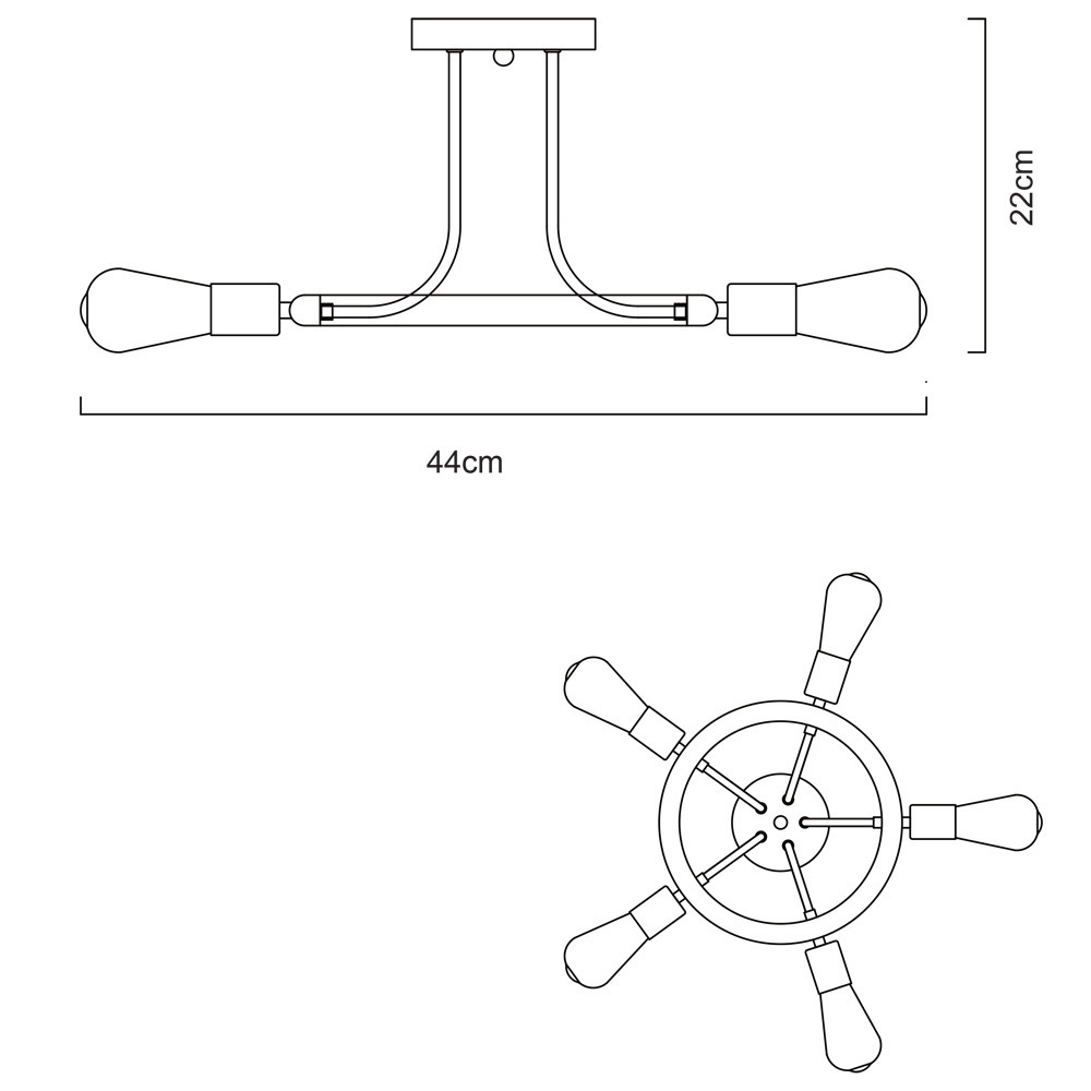 Потолочная люстра Arte Lamp A6063PL-5BK