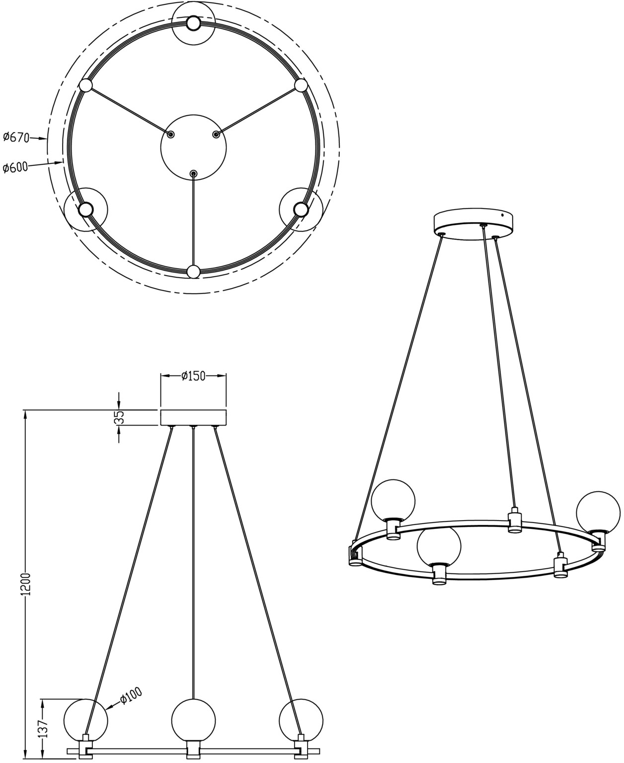 Подвесная люстра Freya Urban FR4005PL-03G