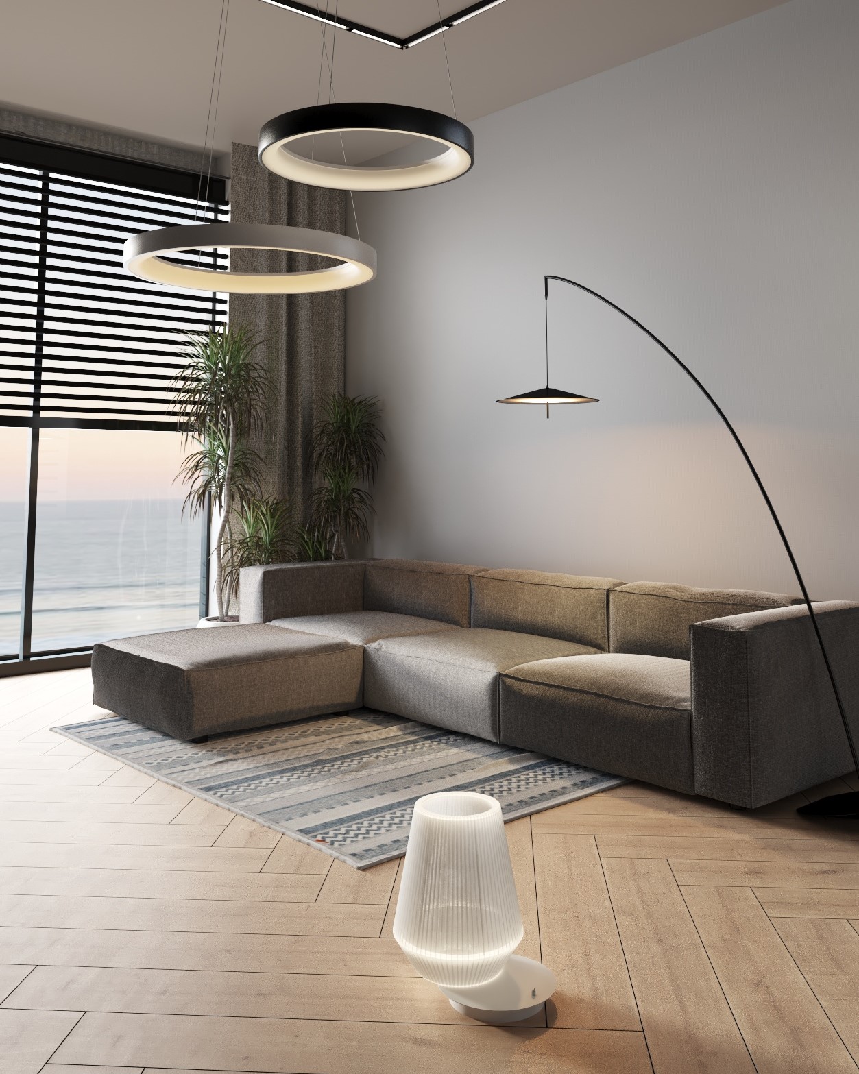 Подвесной светодиодный светильник Milosh tendence 0684CL-50BK