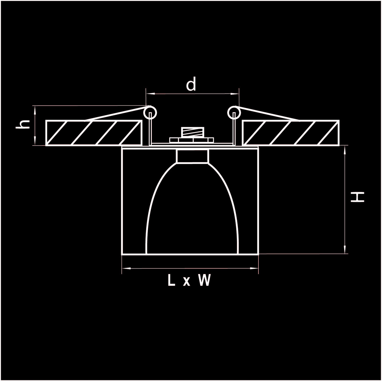 Встраиваемый светильник Lightstar Meta 004146