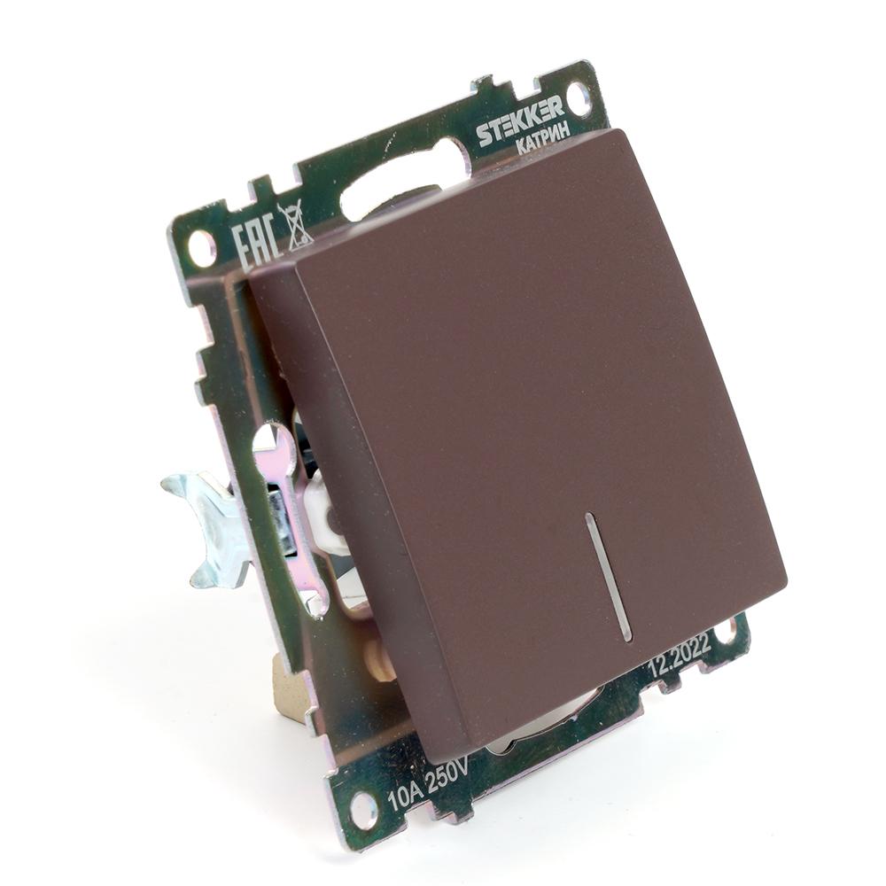 Выключатель 1-клавишный Stekker Катрин GLS10-7101-04 49022