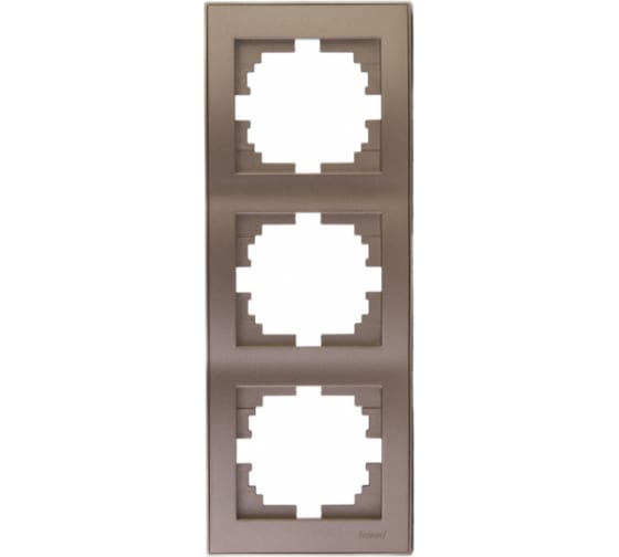 Рамка 3-местная вертикальная Lezard Rain 703-3131-153