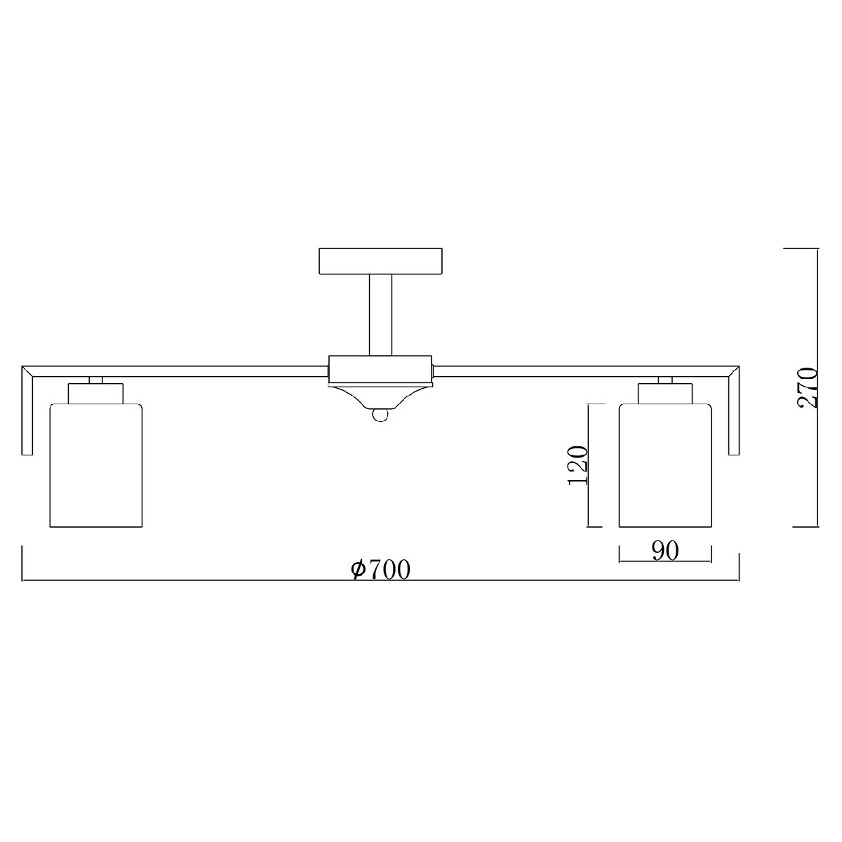 Люстра на штанге Escada Style 1142/7P Gold
