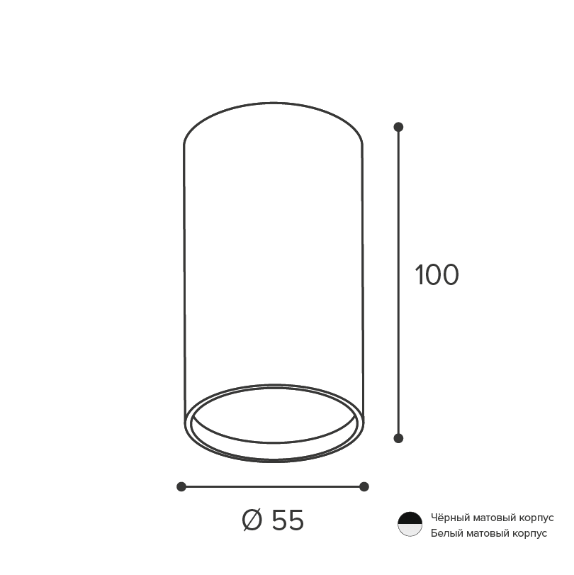 Накладной светильник Wolta Basic WSL-GU10/01W