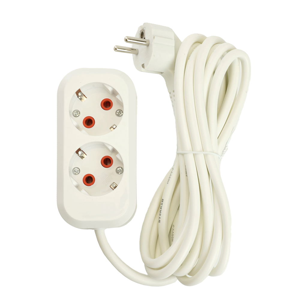 Удлинитель двухместный Stekker Home 49339