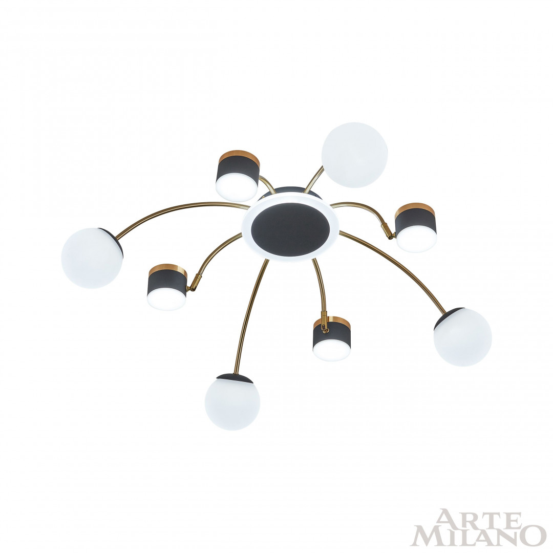 Потолочная люстра Arte Milano 271040/8 BK/GD