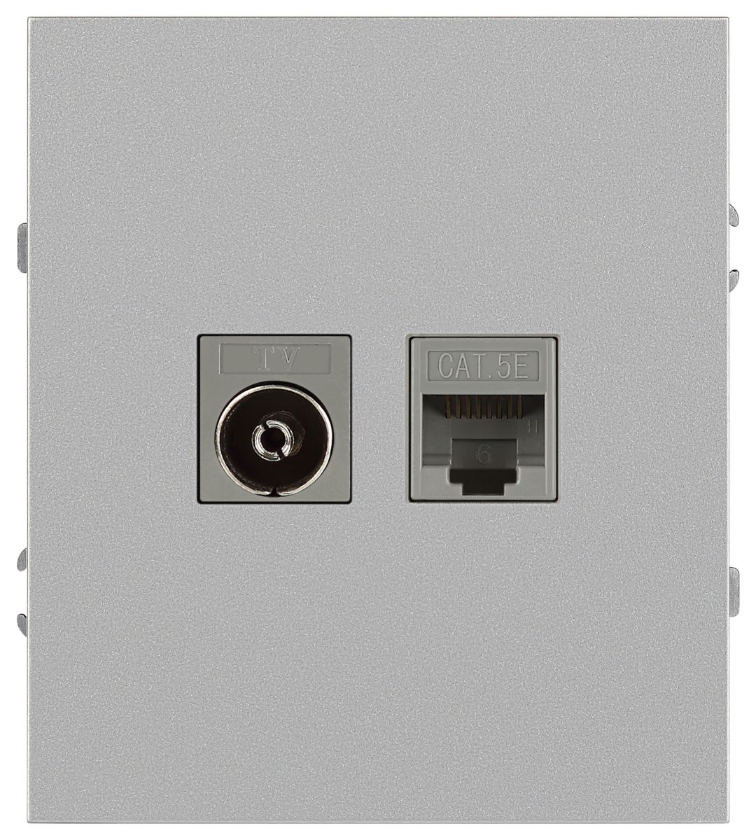 Розетка Эра Arktik 16-3110-03 комбинированная RJ45+TV алюминий Б0070496