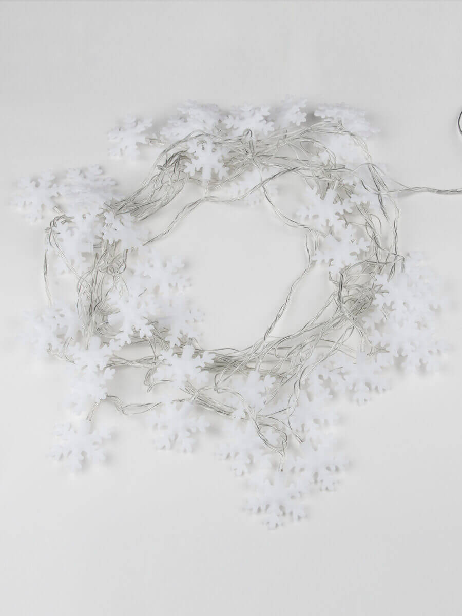 Светодиодная гирлянда (UL-00007196) Uniel Снежинки-2 220V белый ULD-S0500-050/DTA White IP20 Snowflakes-2