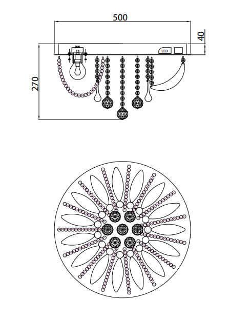 Потолочная люстра Rivoli Mulinello 6003-110 Б0038151