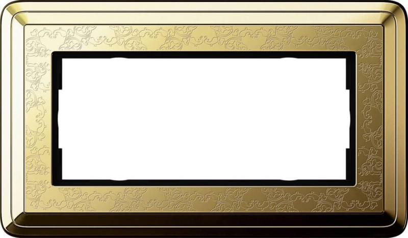 Рамка 2-модульная Gira ClassiX Art латунь 1002671