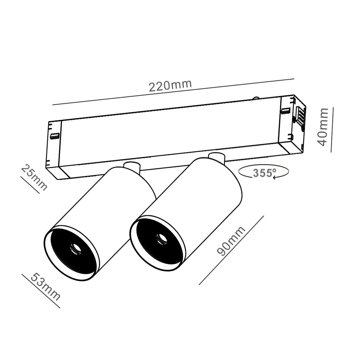 Трековый светильник IMEX Smart Line IL.0050.5011-GU10-WH
