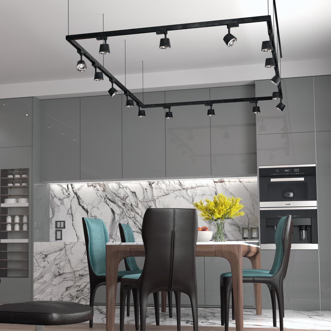 Трековый однофазный светильник Novotech Knof 358725