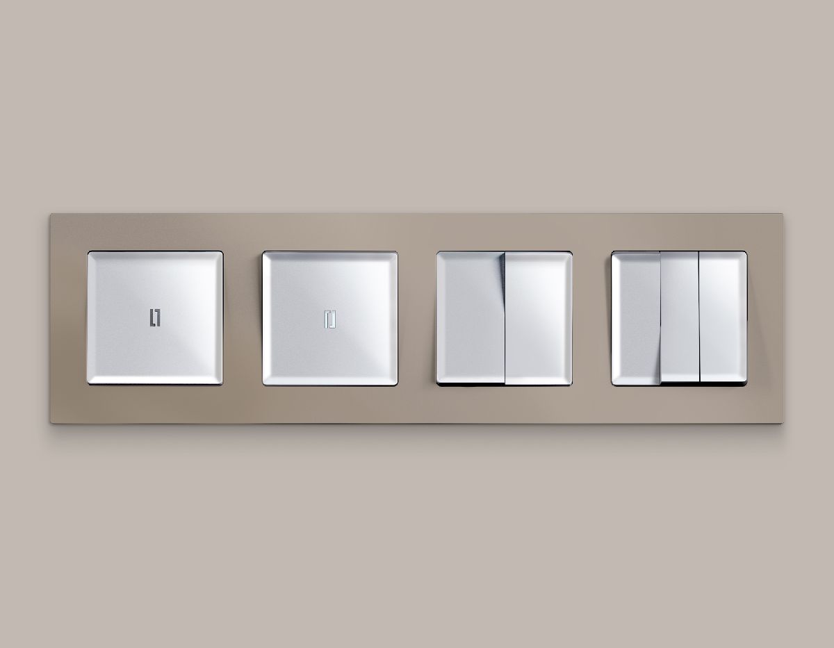 Комплект механизма 2-кл выключателя Ambrella Volt Alfa MA403010