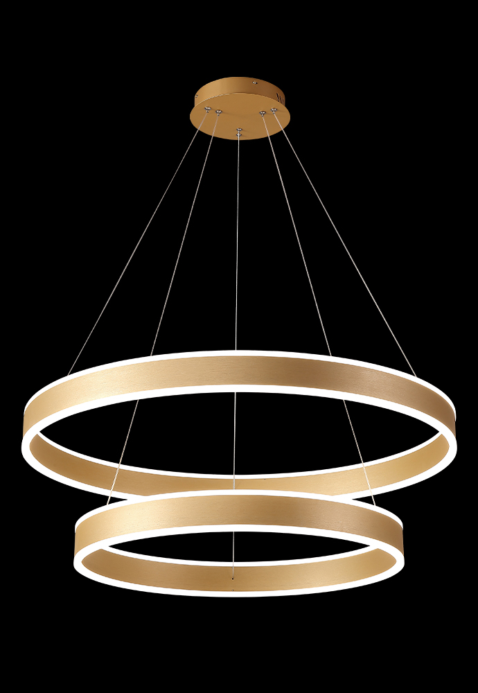 Подвесной светодиодный светильник Crystal Lux MUCHOS SP123W LED D600+800 GOLD