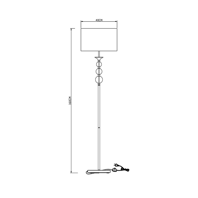 Торшер Zumaline REA RLL93163-1W