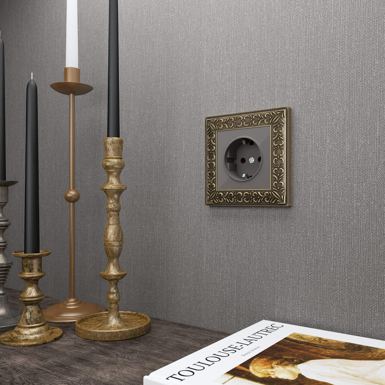 Рамка на 1 пост Werkel Antik бронза W0011512 4690389158353