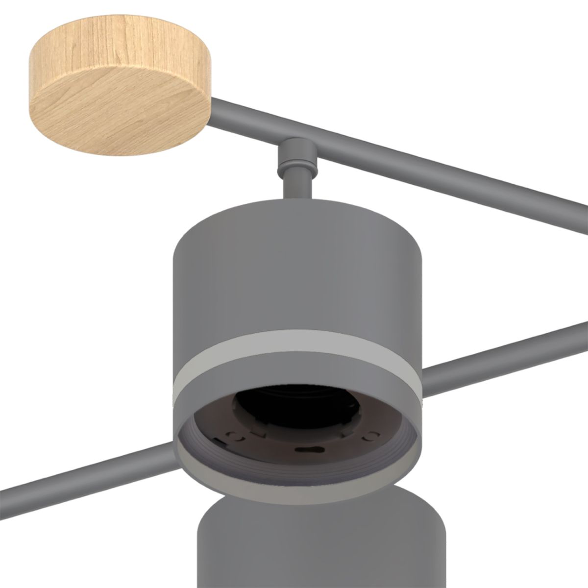 Люстра на штанге Reluce 78730-0.3-06 GX53 GREY+WOOD