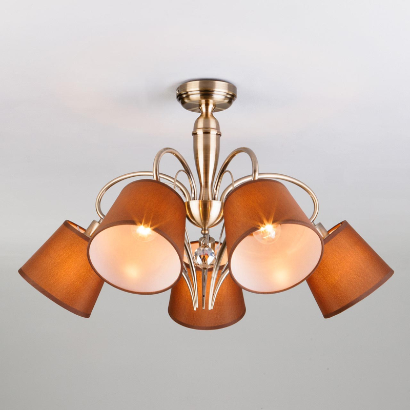 Потолочная люстра Eurosvet Lilly 60074/5 античная бронза