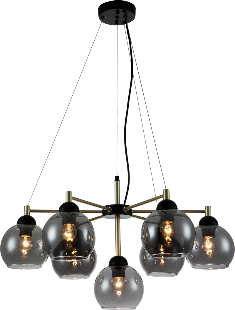 Подвесная люстра Indigo Grappoli 11029/7P Black V000216