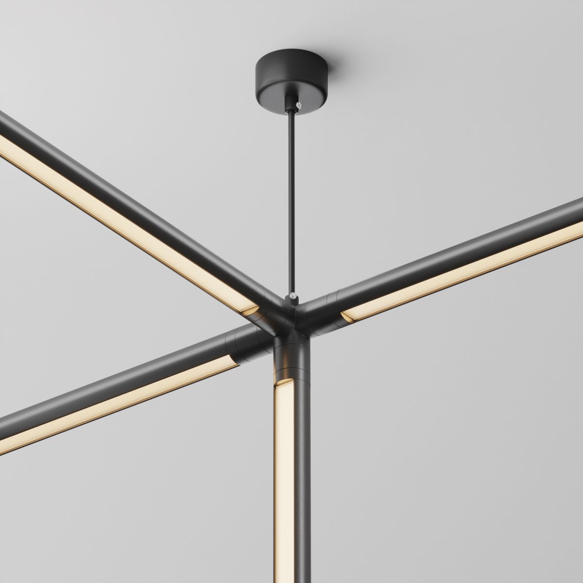 Х-образный вертикальный коннектор с вводом питания Maytoni Shelf CA019L4C-P-B