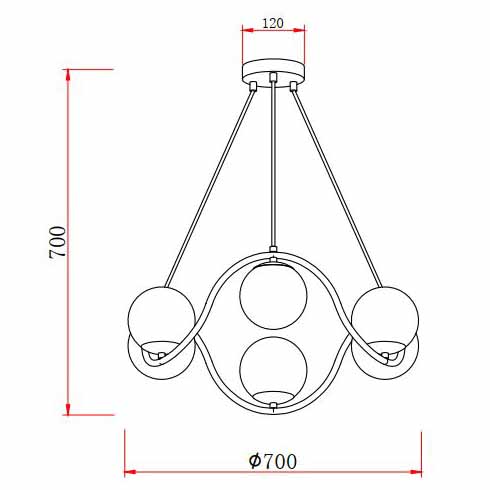 Подвесная люстра Rivoli Apollo 4073-206 Б0047332