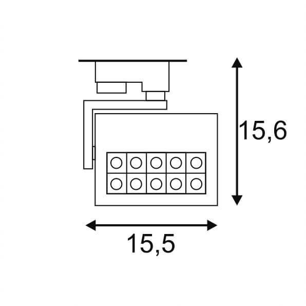 Трековый светодиодный cветильник SLV 3Ph Euro Cube 152794