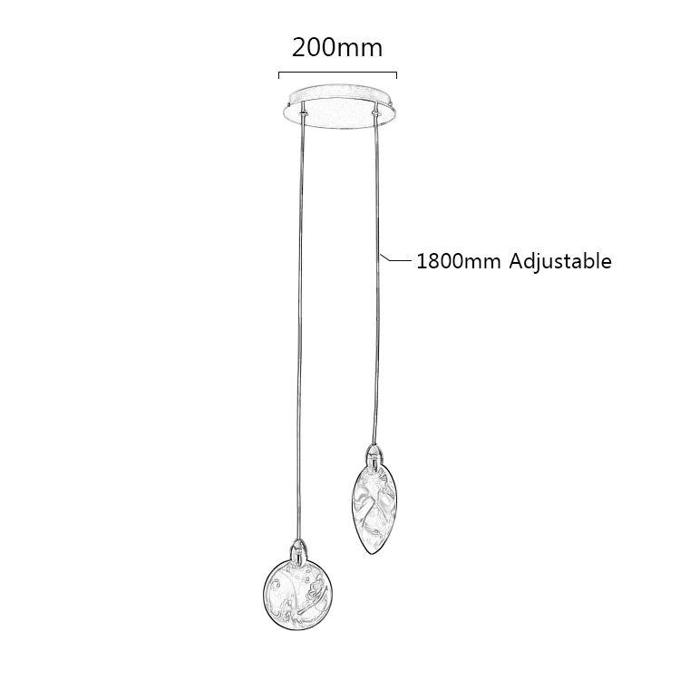 Подвесной светильник Delight Collection Colvin MT9176-2H titanium gold