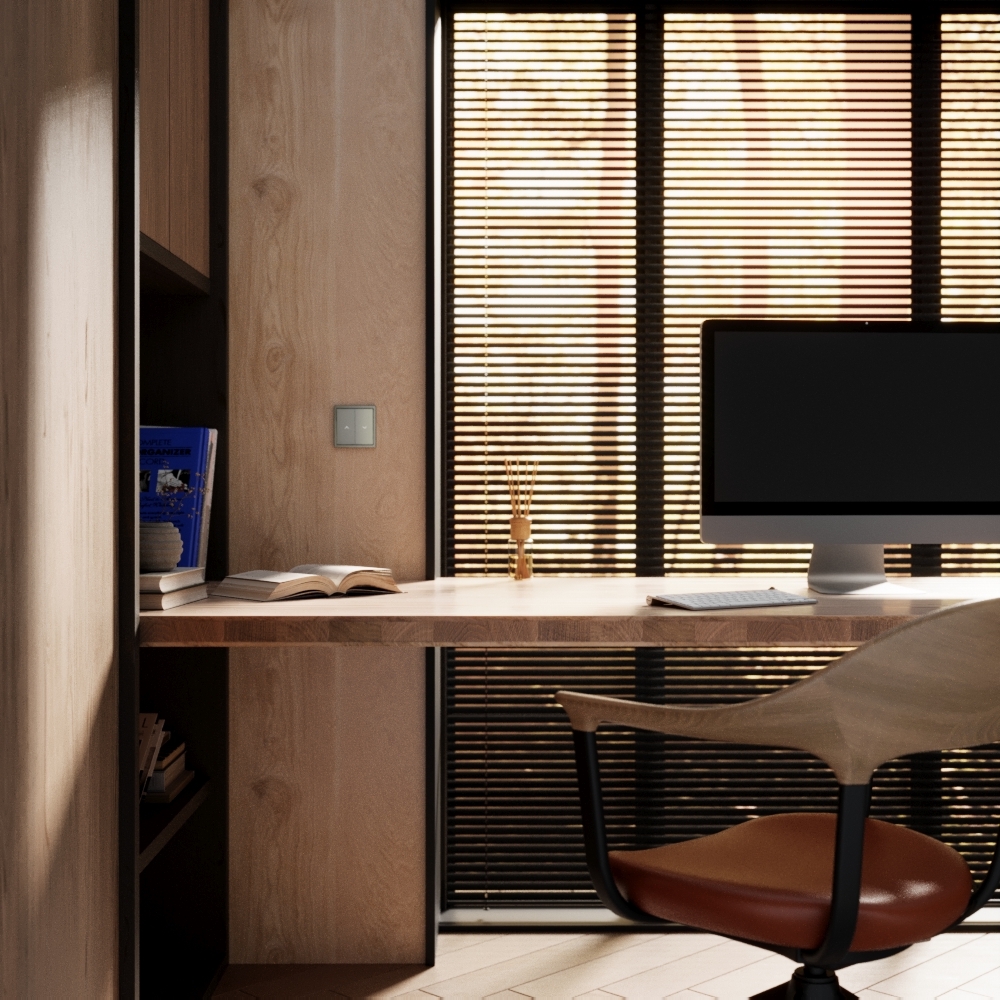 Выключатель встраиваемый Voltum S70 для жалюзи 10А, (шелк) VLS020704