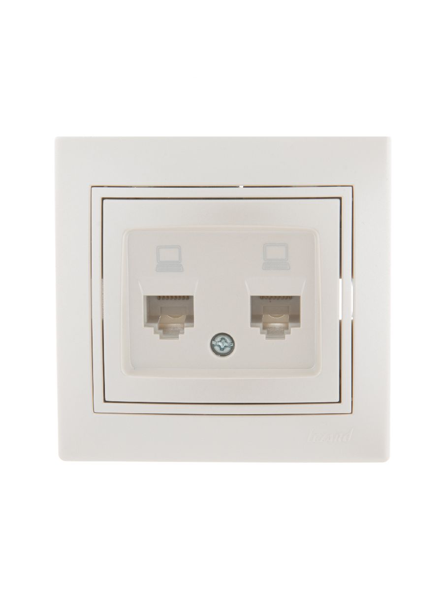 Розетка компьютерная двойная Lezard Mira 701-3030-141