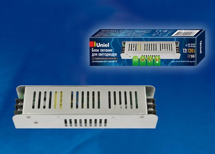 Блок питания (UL-00002430) Uniel 12V 120W IP20 10A UET-VAS-120A20