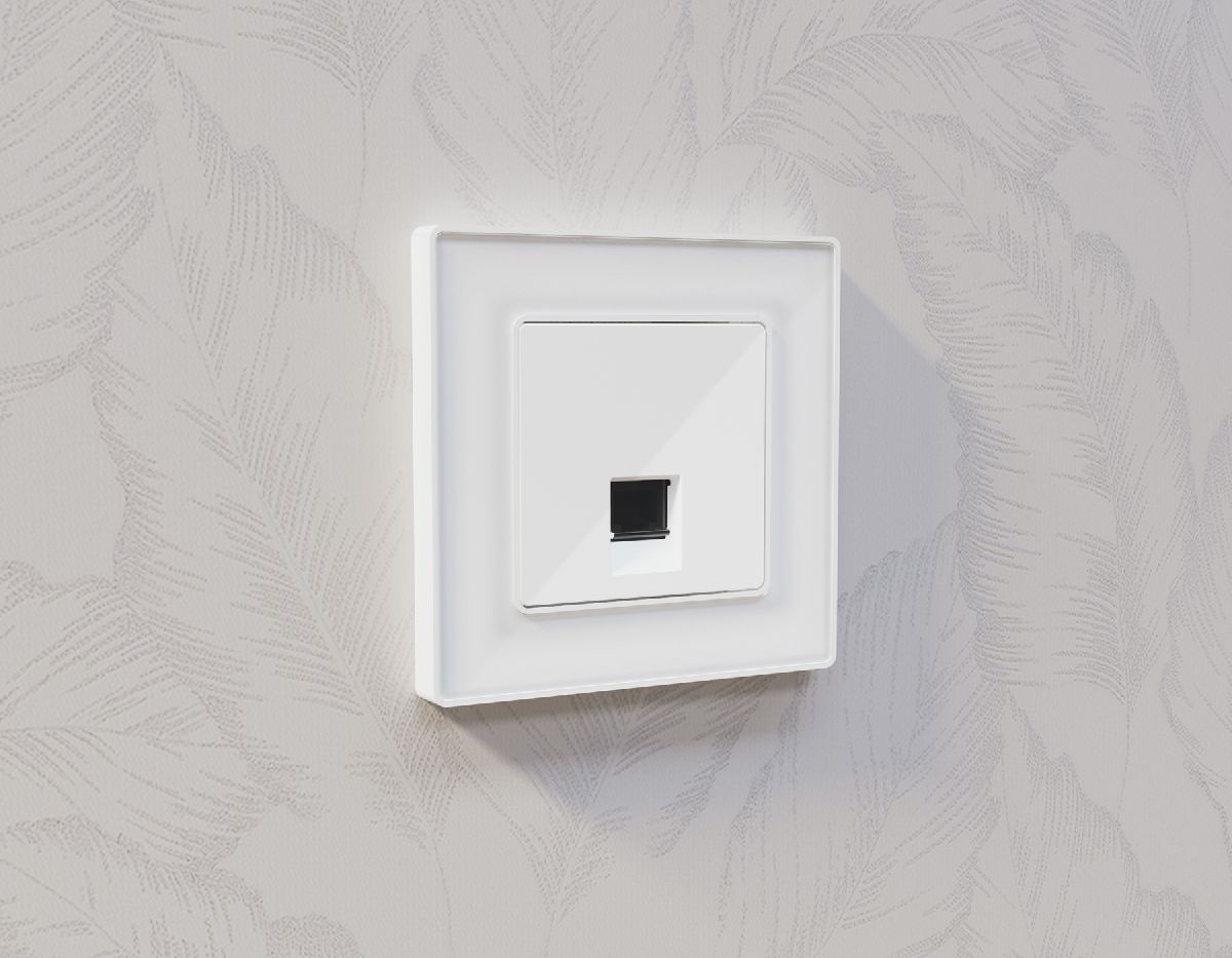 Рамка одноместная Ambrella Volt Arctic AF580101