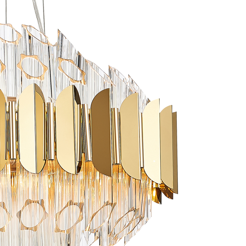 Подвесная люстра Natali Kovaltseva RIVERA 81443/12C GOLD