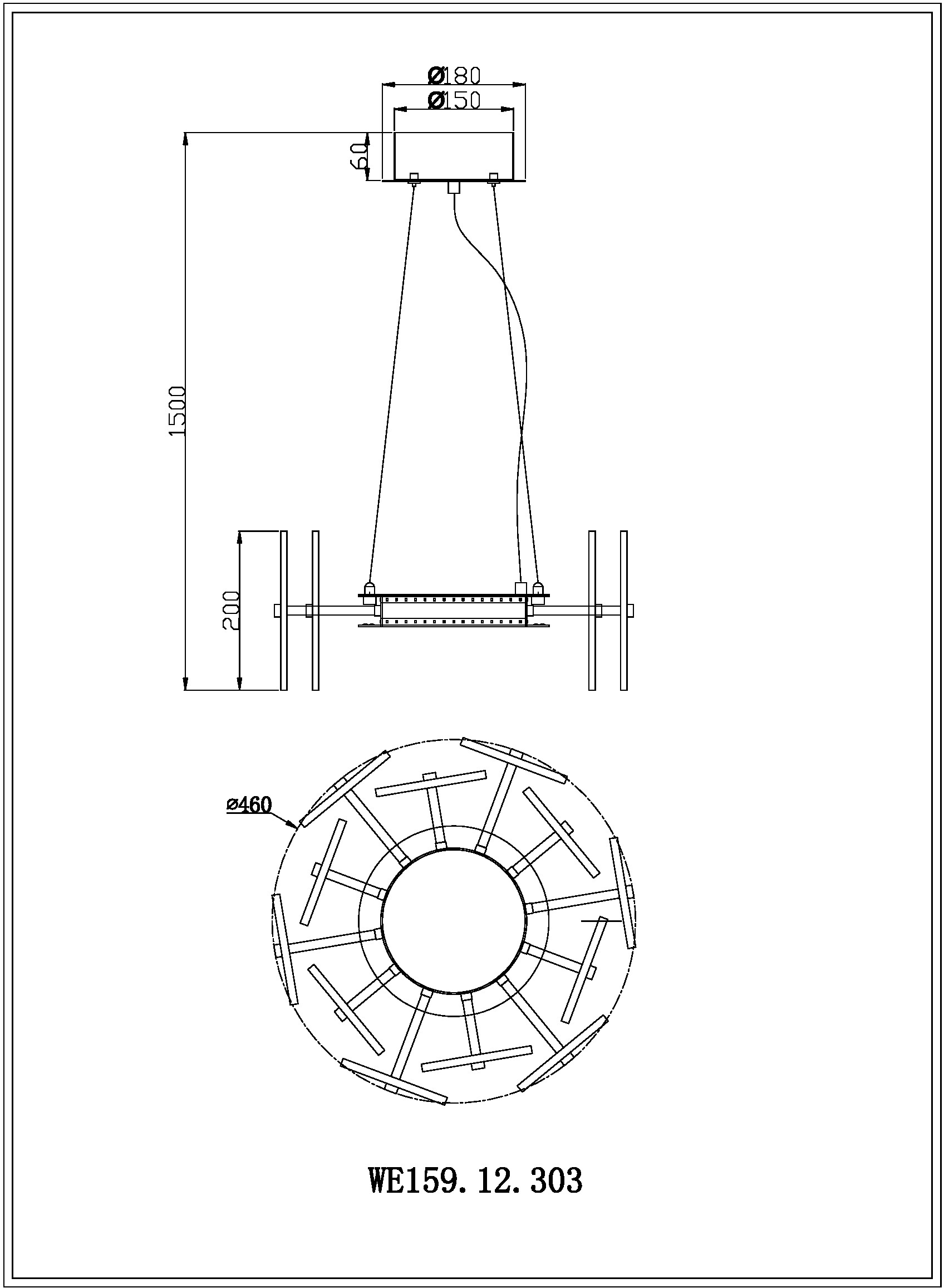 Подвесная люстра Wertmark Nicola WE159.12.303