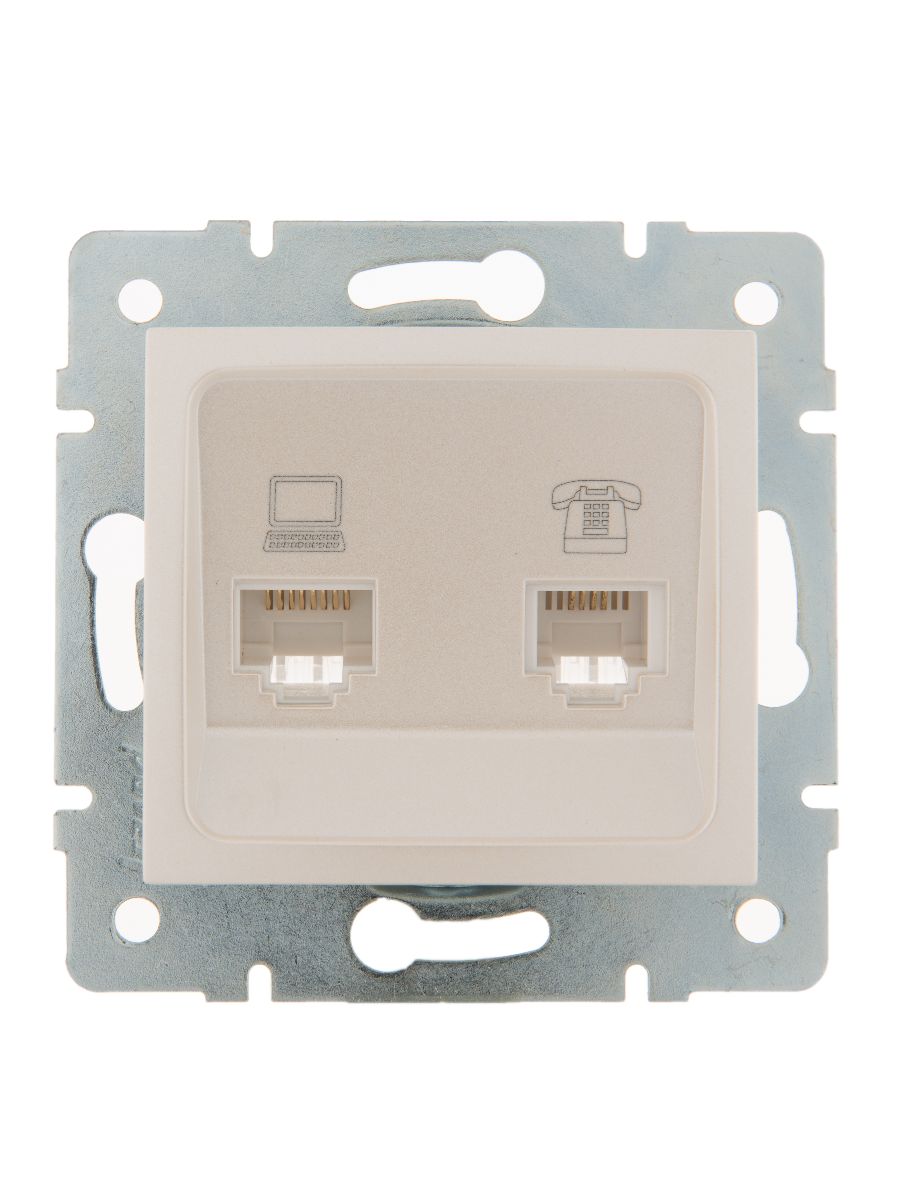 Розетка компьютер+телефон Lezard Karina 707-3088-143